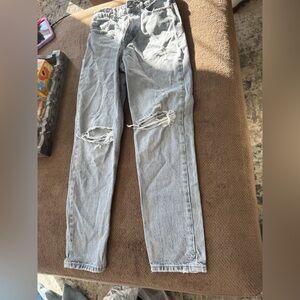 Zara Light Gray Denim Pants
